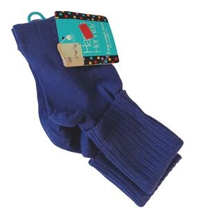 VTG 1989 Hanes Her Way Ribbed Cuffed Socks NWT Size 9-11 Cadet Blue USA Made 80s
